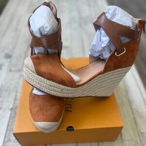 PiePieBuy Women’s Wedge Espadrille Platform Heeled Sandals NIB NEW .‎  Size 9.5